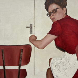 Emily Dauphin, An der Schwelle, 50 x 60 cm, Öl auf Leinwand, 2025