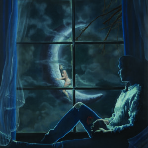 Paris Giachoustidis - Selfportait with Halfmoon
